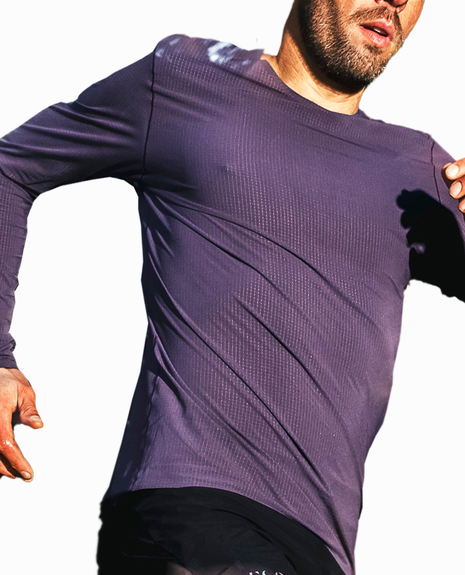 ultra shirt ls manche longue homme night shade iridium wise ultra running