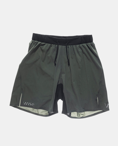 High short homme green sage vert wise ultra running