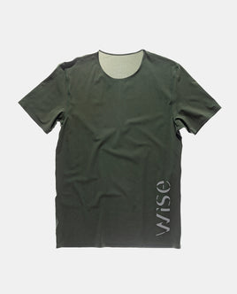 High shirt homme vert green sage wise ultra running